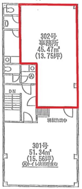 山手中野ビル302 間取り図