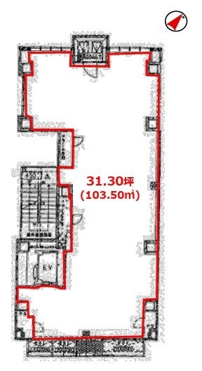 銀座グランディアビルⅡ7F 間取り図