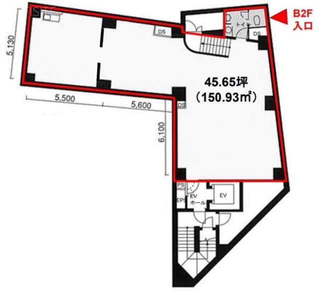 MK麹町ビルB2F 間取り図
