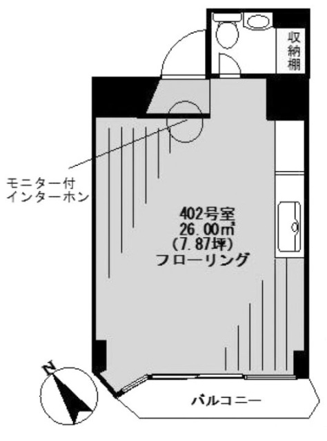 ホワイトキャッスルビル402 間取り図