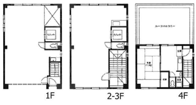 照田第2ビル1F～4F 間取り図