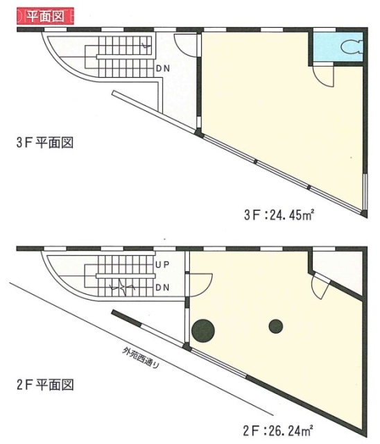 バルビゾン51ビル2F～3F 間取り図
