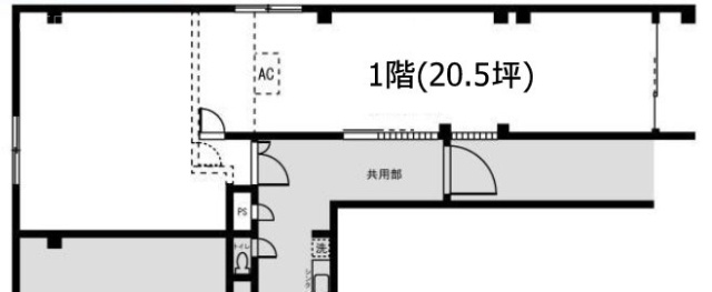 ハイツニコービル1F 間取り図