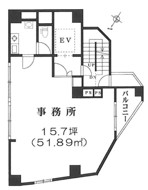 千駄ヶ谷富田ビル6F 間取り図