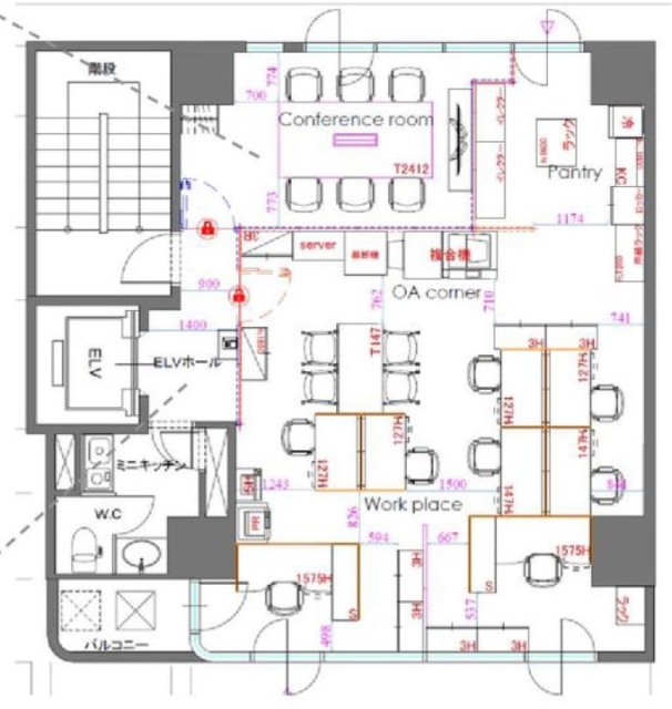 ひまわり日本橋人形町ビル5F 間取り図