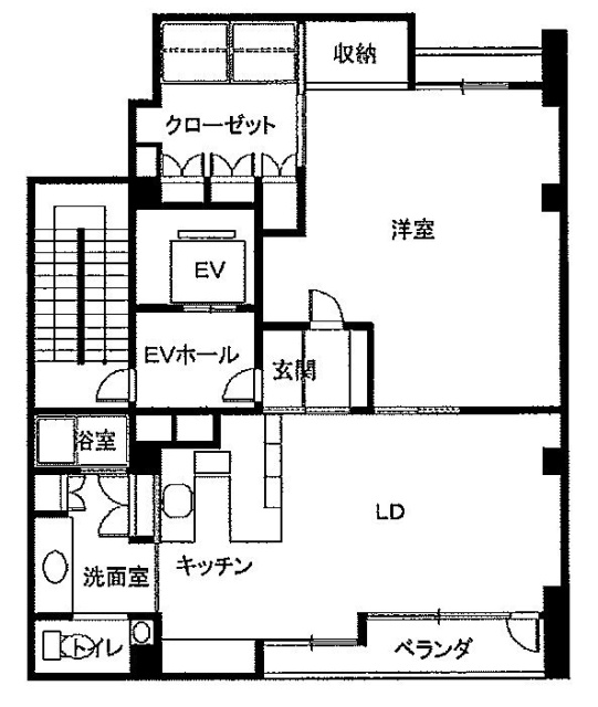 カザマビル5F 間取り図