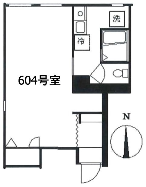 東京セントラル代々木604 間取り図