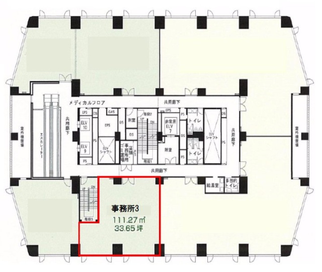 コンシェリア西新宿(TOWER’S WEST)3 間取り図