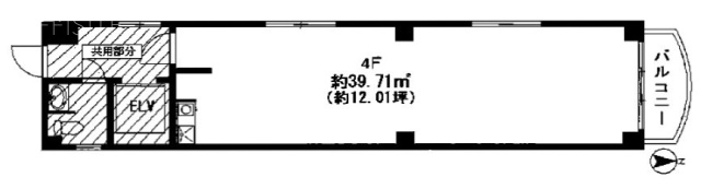 共同住吉ビル4F 間取り図