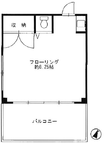 1-8-15ビル601 間取り図