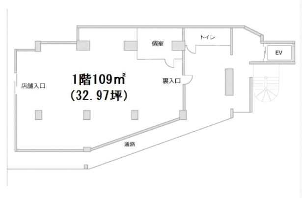 井上ビル12号館1F 間取り図