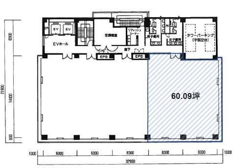 芝SIAビル6F 間取り図