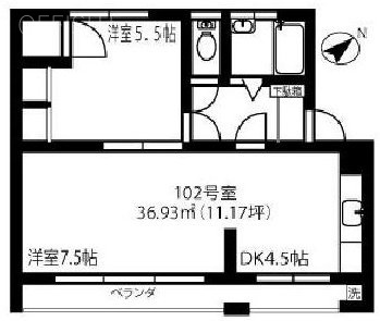 ベルコーポビル102 間取り図