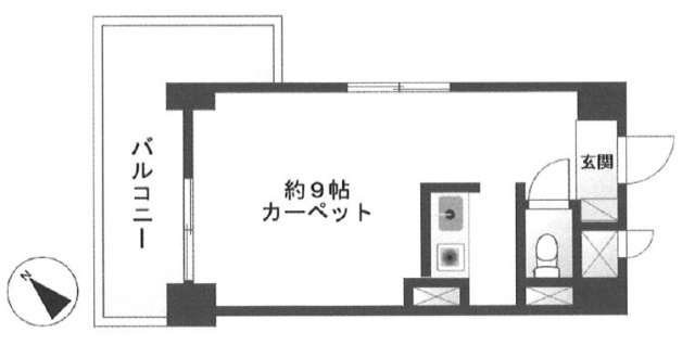 東建ニューハイツ九段414 間取り図
