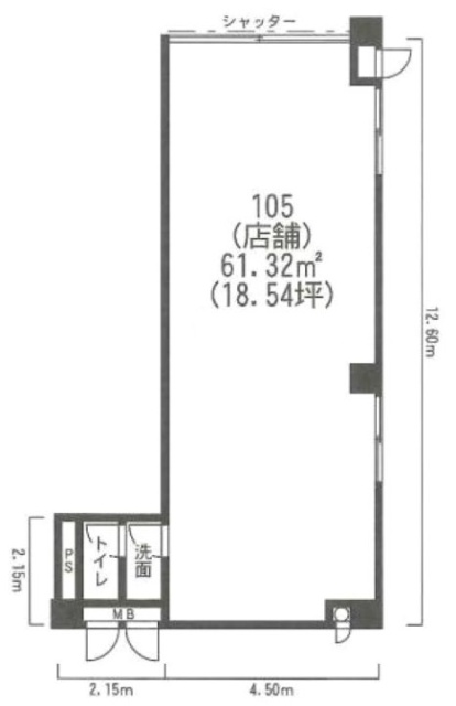 西八平沼ビル105 間取り図