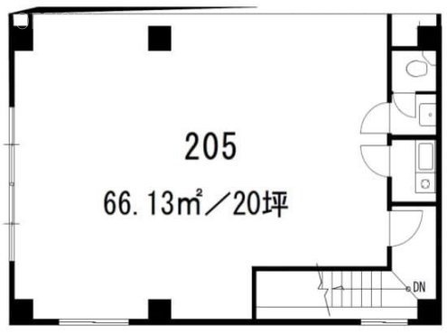 新富ミハマビル205 間取り図