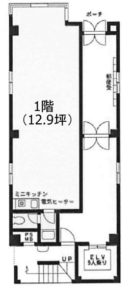 築地AIビル1F 間取り図