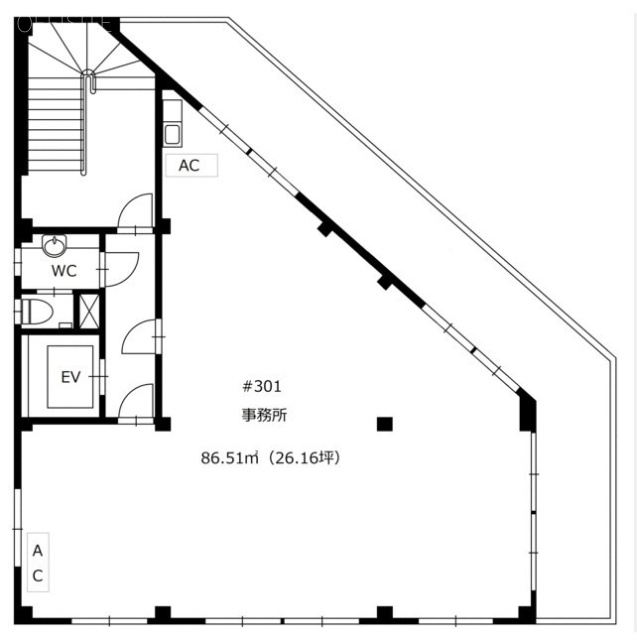 第2クレド渋谷ビル3F 間取り図