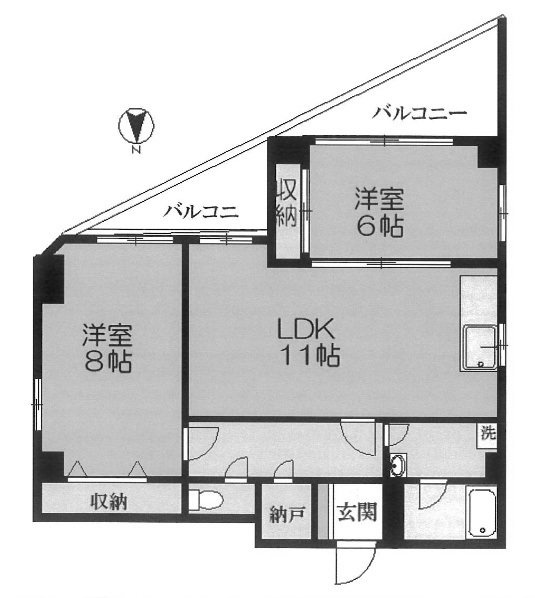 第2カツマタビル902 間取り図