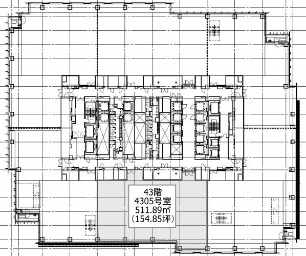 ミッドタウン・タワー4305 間取り図