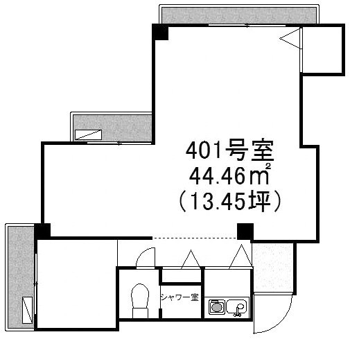 第20スカイビル401 間取り図