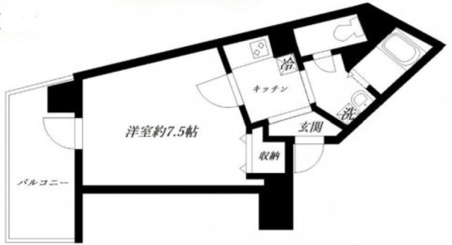 恵比寿山仁ビル601 間取り図