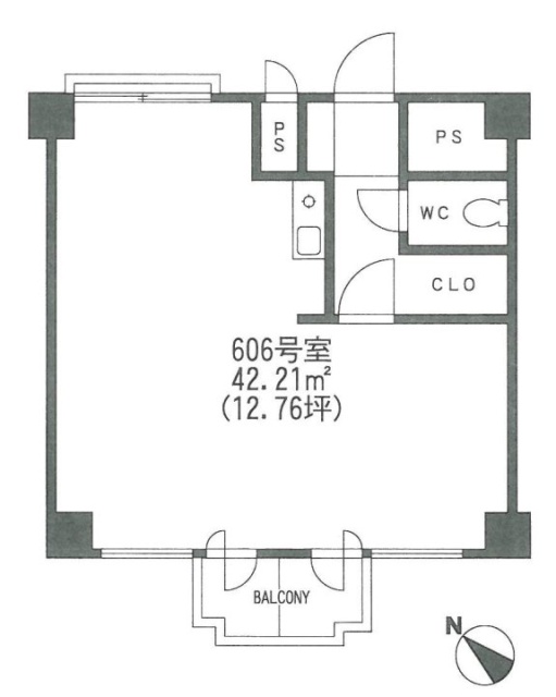 サンモール道玄坂ビル606 間取り図