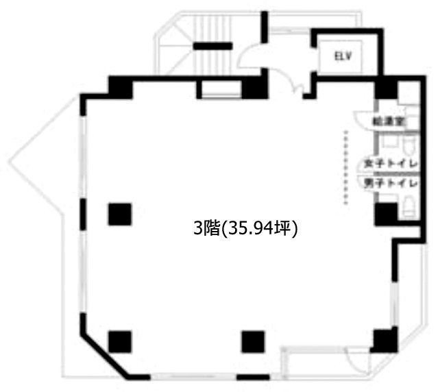 赤坂OSビル3F 間取り図