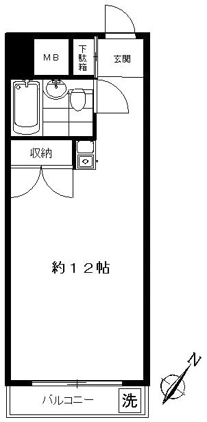ラインビルド神楽坂605 間取り図