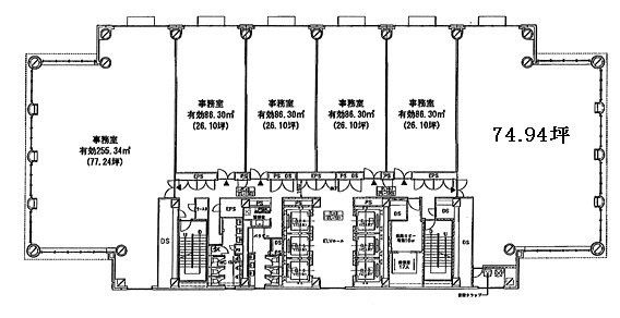 日土地山下町ビルF 間取り図