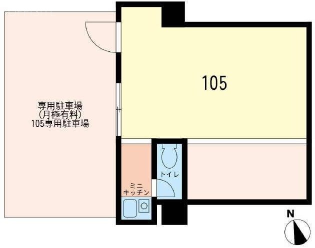 パレス北参道105 間取り図