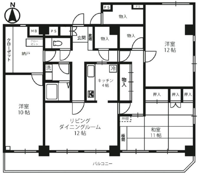 ニューハイツ西五反田ビル1004 間取り図