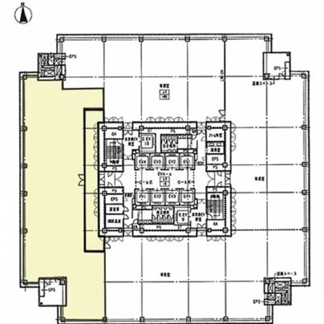 横浜ビジネスパーク(YBP)イーストタワービルGHIJ 間取り図