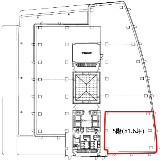 パシフィックマークス新宿パークサイド5F 間取り図