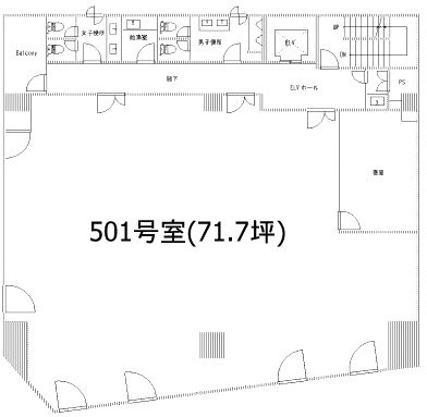 No.R浜松町ビル501 間取り図