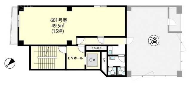 八ツ橋ビル601 間取り図