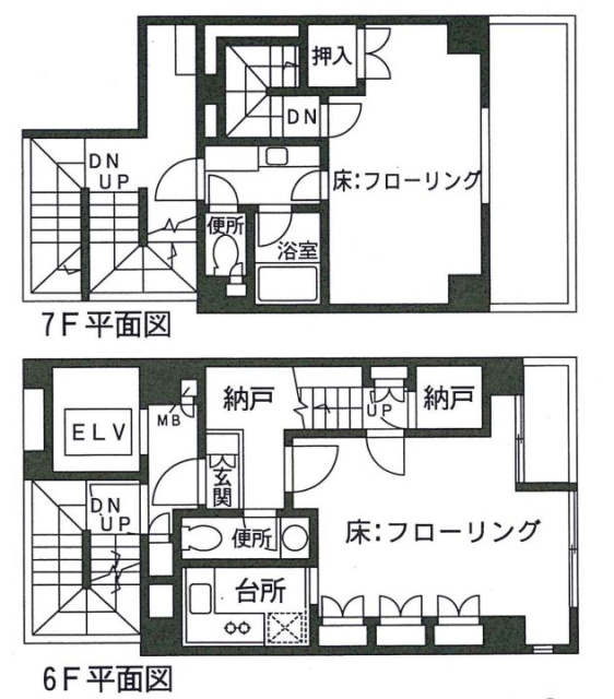 森ビル6F～7F 間取り図
