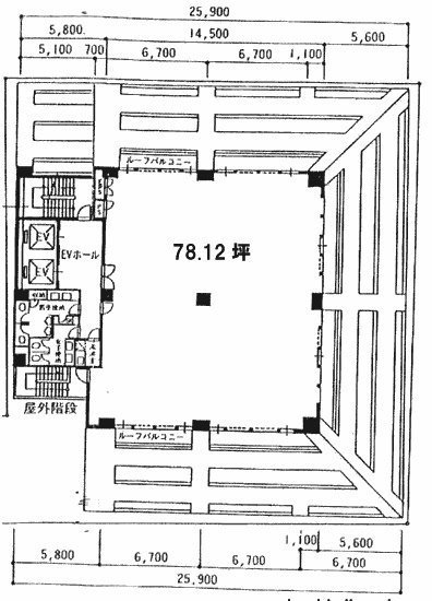 Daiwa猿楽町ビル7F 間取り図