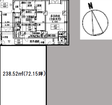 カノン千住2F 間取り図