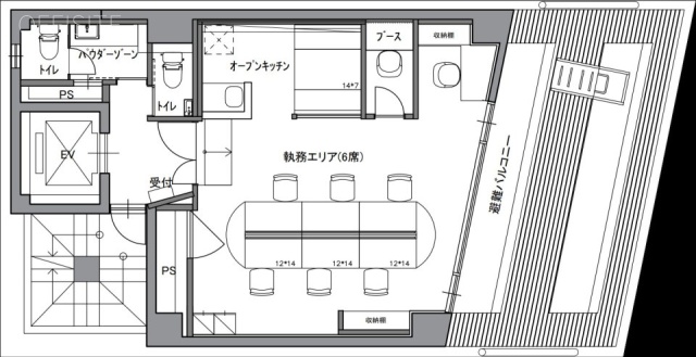 JPーBASE神田6F 間取り図