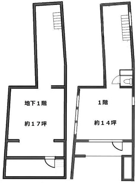 ファクトリービルB1F～1F 間取り図