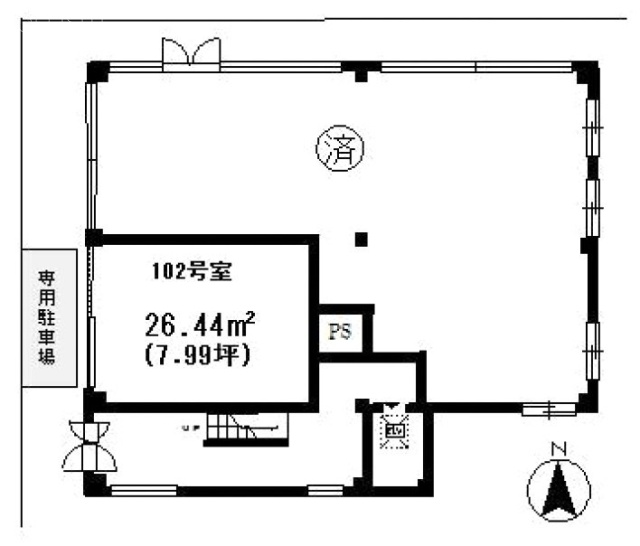 竹ノ塚保木間2丁目ビル102 間取り図