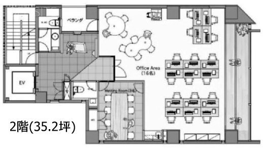 ポータル秋葉原2F 間取り図