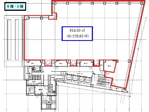 兜町第6平和ビル5F 間取り図