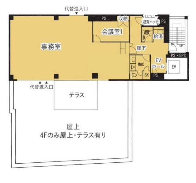 市ヶ谷科学技術イノベーションセンタービル4F 間取り図