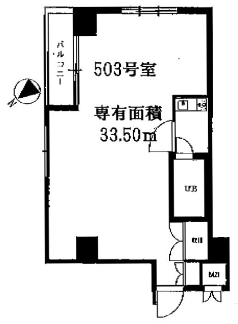 築地ホワイトビル503 間取り図