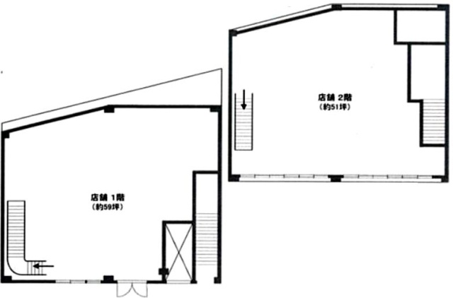 辻ビル1F～2F 間取り図