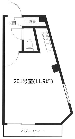 メゾンリベラール201 間取り図