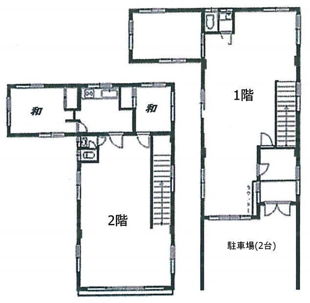 ミナミ錦糸町ビル1F～2F 間取り図