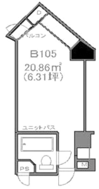 VILLA MODERNA(ビラ・モデルナ)B105 間取り図